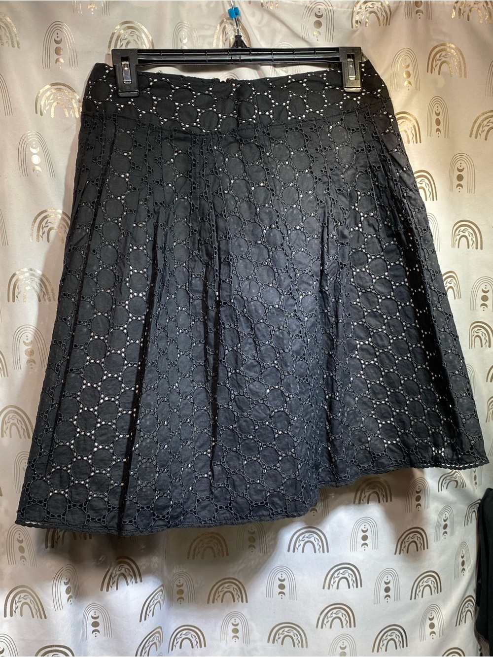 Ann Taylor Black Eyelet Circle Skirt